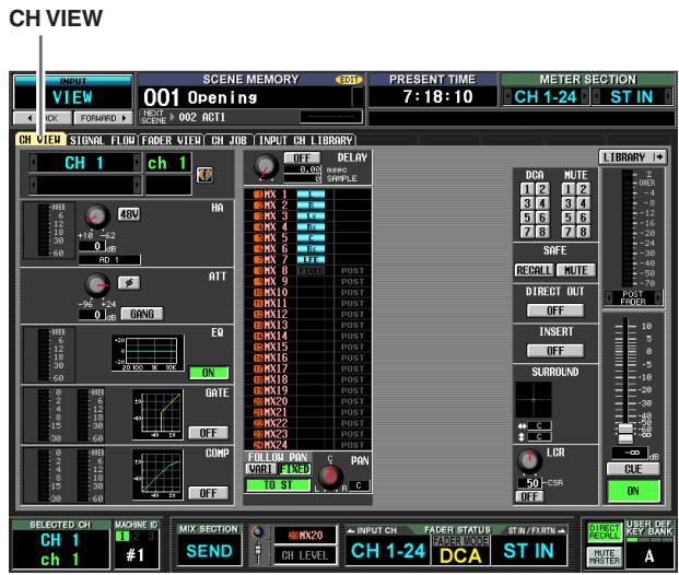 YAMAHA PM5D-RH - CH VIEW (Channel view) screen - 1