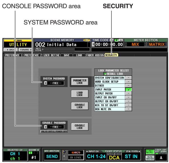 YAMAHA PM5D-RH - Setting the System Password or Console Password - 1