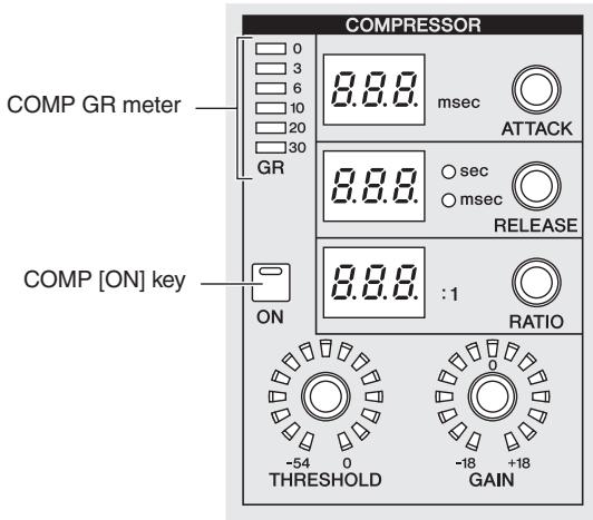 YAMAHA PM5D-RH - In the SELECTED CHANNEL section, press the COMP [ON] key to make the LED light. - 1