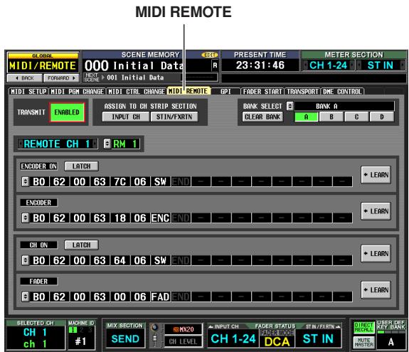 YAMAHA PM5D-RH - Assigning MIDI messages to controllers - 3