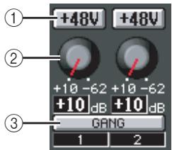 YAMAHA PM5D-RH - Use the buttons and knobs in the screen to edit the head amp settings. - 1