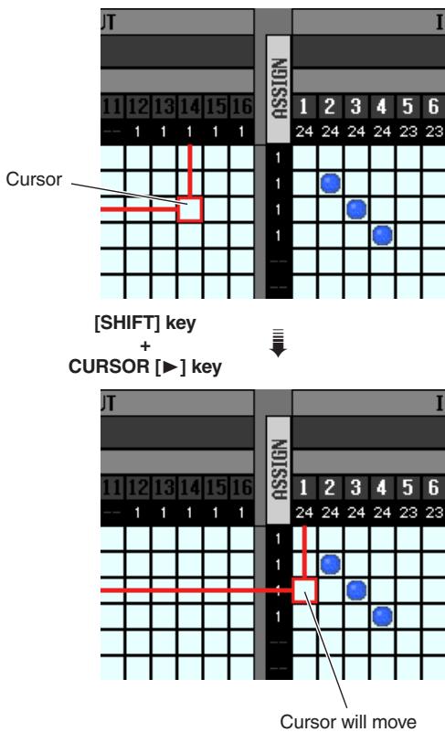 YAMAHA PM5D-RH - □ Using the [SHIFT] key + CURSOR [<]/[▶] to move the cursor - 1