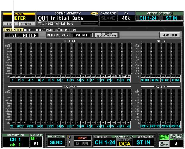 YAMAHA PM5D-RH - INPUT METER screen - 1
