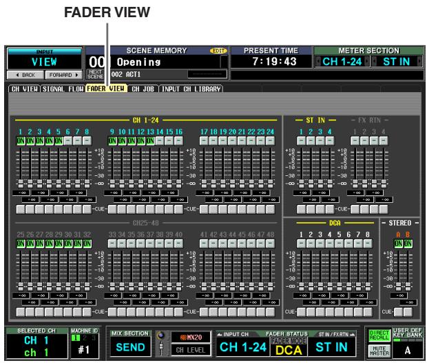 YAMAHA PM5D-RH - FADER VIEW screen - 1