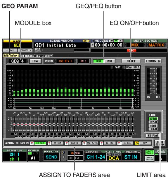 YAMAHA PM5D-RH - Controlling the graphic EQ from the DCA section - 1