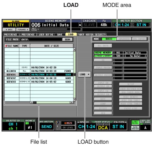 YAMAHA PM5D-RH - Loading files from a memory card - 1