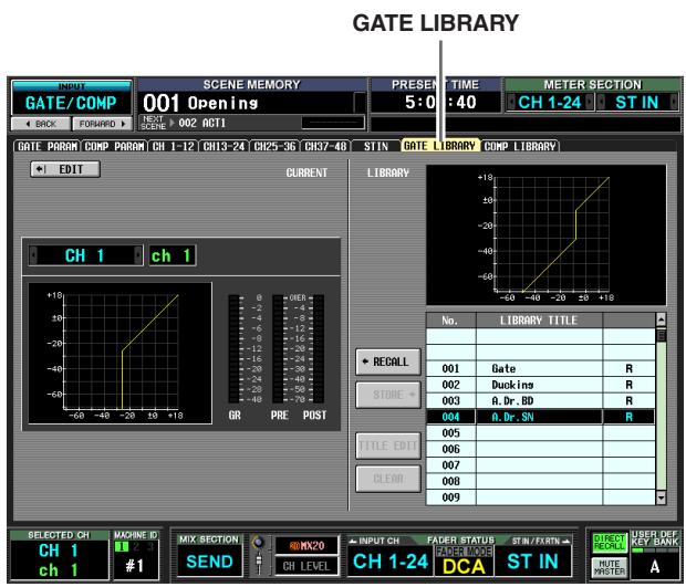 YAMAHA PM5D-RH - GATE LIBRARY screen - 1