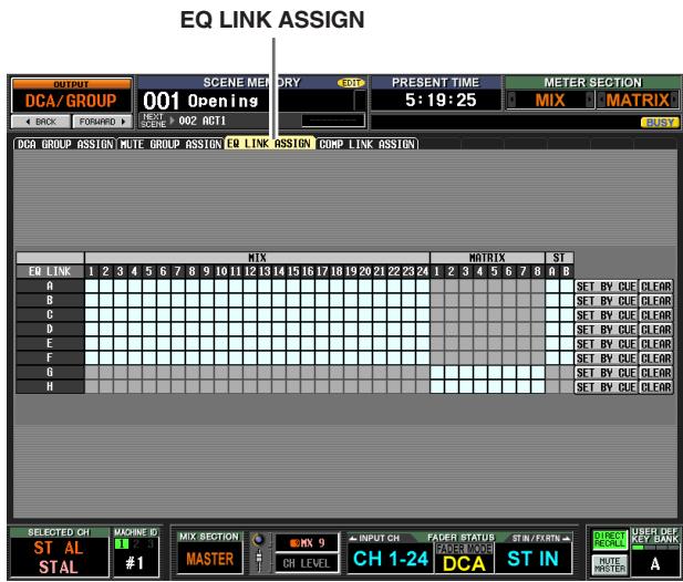 YAMAHA PM5D-RH - EQ LINK ASSIGN screen - 1