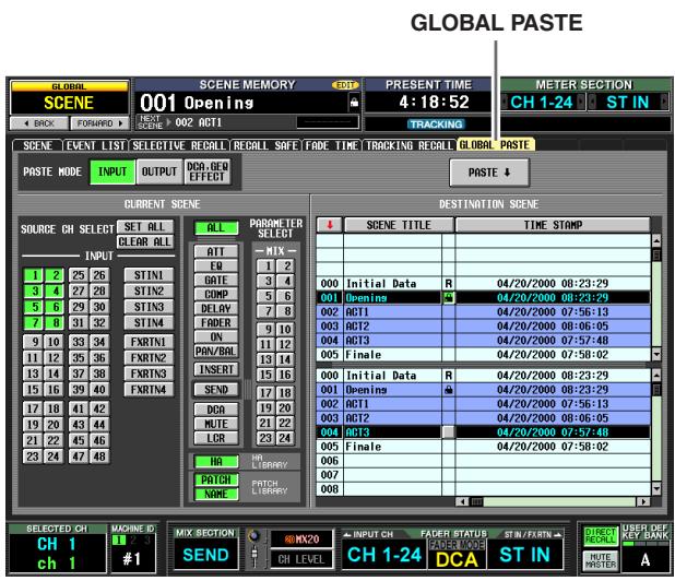 YAMAHA PM5D-RH - GLOBAL PASTE screen - 1