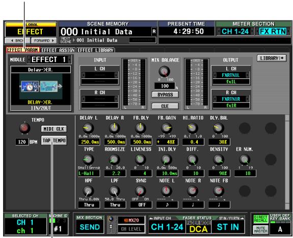 YAMAHA PM5D-RH - In the DISPLAY ACCESS section, repeatedly press the [EFFECT] key to access the EFFECT PARAM screen. - 1