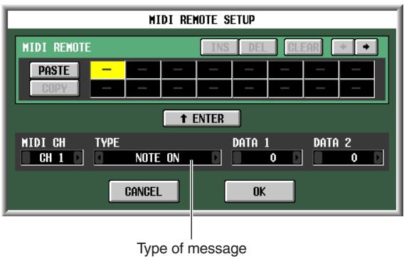 YAMAHA PM5D-RH - Specifying the type of message - 1
