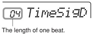 YAMAHA PSR-E323 - Setting the Metronome Beats per Measure, and the Length of Each Beat - 4