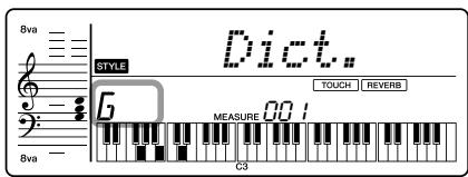 YAMAHA PSR-E323 - Looking up Chords Using the Chord Dictionary - 4