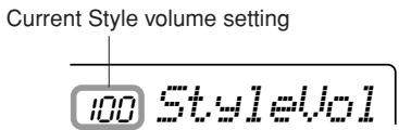 YAMAHA PSR-E323 - Adjusting the Style Volume - 1