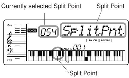 YAMAHA PSR-E323 - Setting the Split Point - 2