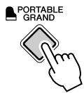 YAMAHA PSR-E323 - Press the [PORTABLE GRAND] button. - 1