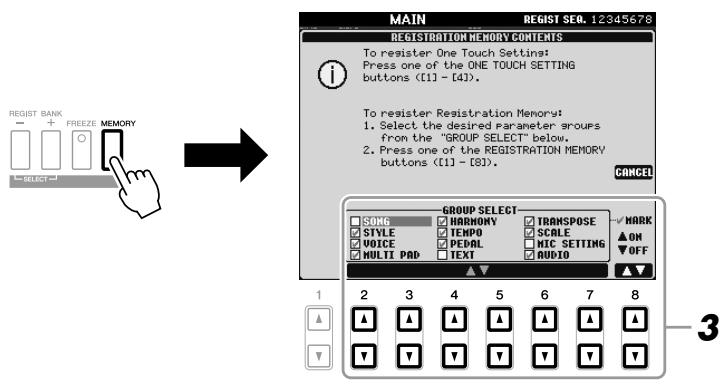 YAMAHA PSR-S710 - Enregistrement des configurations du panneau - 1