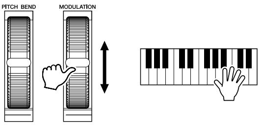 YAMAHA PSR-S710 - Utilisation de la molette de variation de ton - 3