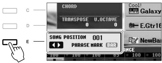 YAMAHA PSR-S710 - Pour les morceaux contenant des repères de phrase - 1