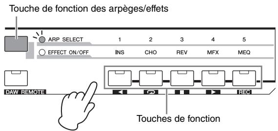 YAMAHA S70 XS - Sélection de l'arpège 1 - 5 - 1