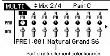 YAMAHA S70 XS - [Multi/seq PLAY] → [MIXING] (mixage) - 1