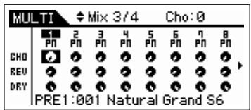 YAMAHA S70 XS - [Multi/seq PLAY] → [MIXING] (mixage) - 2
