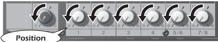 YAMAHA STAGEPAS 300 - Reglez les commandes LEVEL et MASTER LEVEL au minimum (sur zéro). - 1