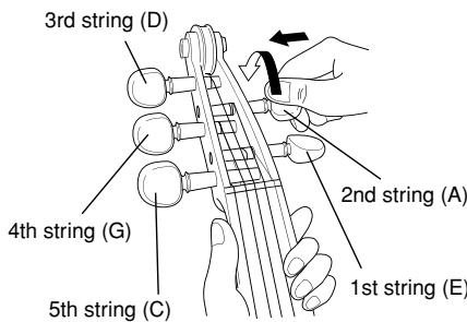 YAMAHA SV-255 - Always make sure that the bridge is standing vertically, whether the instrument is being played or stored. (see diagram on page 12) - 5