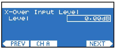 YAMAHA TX6N - X-over input level (niveau d'entrée de la transition) (speaker processor) - 1