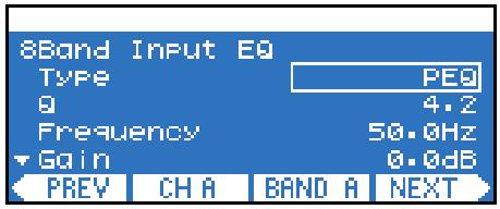 YAMAHA TX6N - Band input EQ (égaliseur d'entrée à 8 bandes) - 1