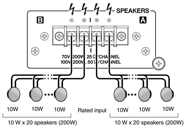 YAMAHA XM-4180 - Speaker connections (XH200) - 1