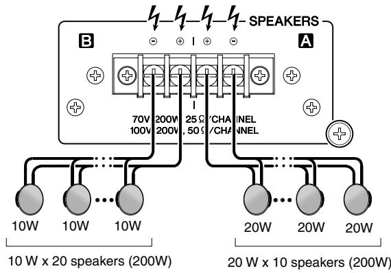 YAMAHA XM-4180 - Speaker connections (XH200) - 2