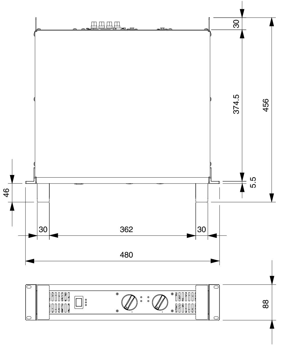 YAMAHA XP-5000 - Dimensions - 1