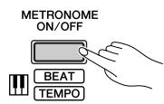YAMAHA YNP-25 - Press the [METRONOME ON/OFF] button to stop the Metronome. - 1