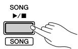 YAMAHA YNP-25 - While holding down the [SONG  /■] button, press one of the C2-A2 keys to select a song to play back. - 3