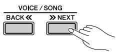 YAMAHA YNP-25 - While holding down the [GRAND PIANO] button, press one of the C1-A1 keys to select a voice. - 2