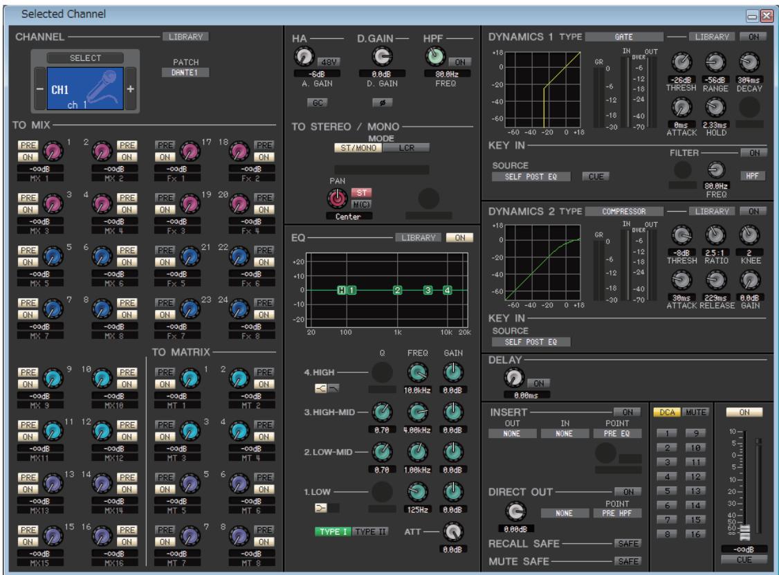 YAMAHA CL-1 - Lorsqu'un canal d'entrée est sélectionné - 1