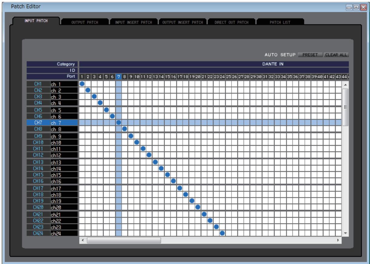 YAMAHA CL-5 - Page INPUT PATCH - 1