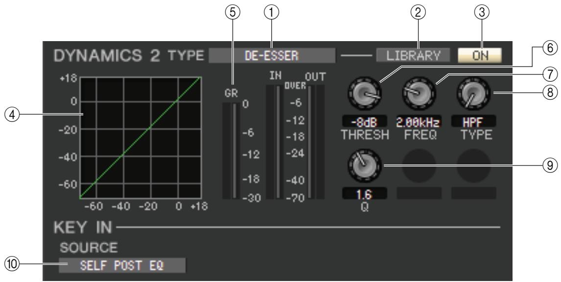 YAMAHA CL1 - Si le type de-esser est sélectionné - 1