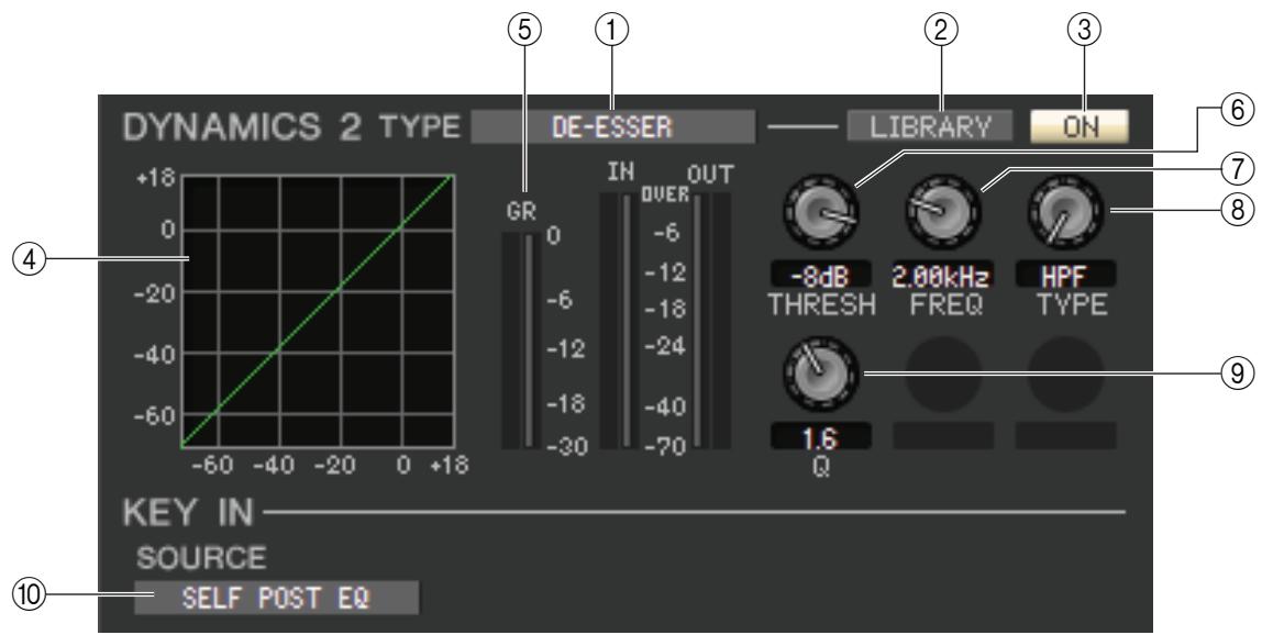 YAMAHA CL3 - Si le type DE-ESSER est sélectionné - 1