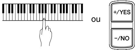 YAMAHA DISKLAVIER E3 CLASSIC - Pour changer de point de séparation, appuyez sur une touche du clavier ou sur [+ / YES] et [- / NO] pour sélectionner une touche différente. - 1