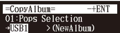 YAMAHA DISKLAVIER E3 CLASSIC - Sélectionnez un support de destination avec [+ / YES] et [-/NO]. - 3