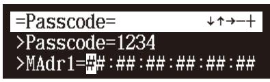 YAMAHA DISKLAVIER E3 CLASSIC - Avec le code de passer correctement paramétré, appuyez sur [▼] pour sélectionner « MAdr1 » - 3