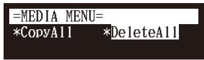 YAMAHA DISKLAVIER E3 CLASSIC - Sélectionnez « DeleteAll » dans le menu de fonctions de support, puis appuyez sur [ENTER]. - 1