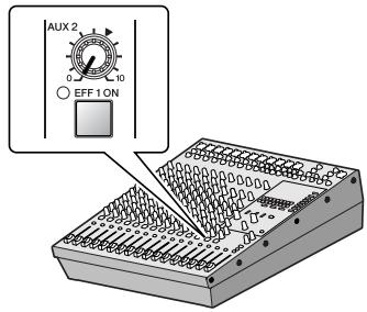 YAMAHA EMX 5016CF - To turn on the effector, set the EFF1 ON switch to its ON position ( ). - 1