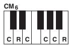 YAMAHA PSR-S750 - Lorsque la note fondamentale source est c : - 2