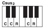 YAMAHA PSR-S750 - Lorsque la note fondamentale source est c : - 34