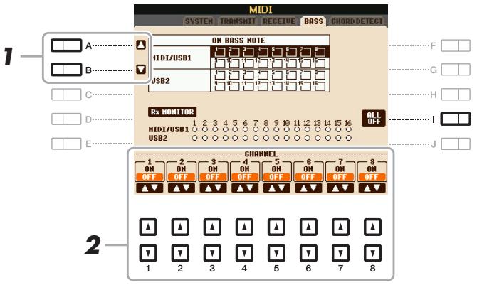 YAMAHA PSR-S750 - Transmission/reception MIDI via les bornes [USB TO HOST] et MIDI [in]/[out] - 1