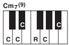 YAMAHA PSR-S750 - Lorsque la note fondamentale source est c : - 14