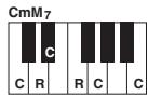 YAMAHA PSR-S750 - Lorsque la note fondamentale source est c : - 16